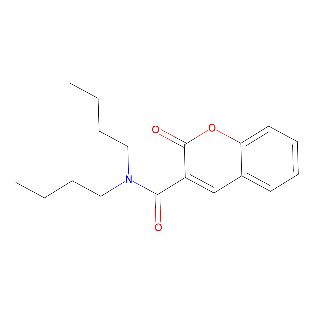 N,N-Dibutyl-2-oxo-2H-chromene-3-carboxamide molecular structure, CAS 71999-36-5