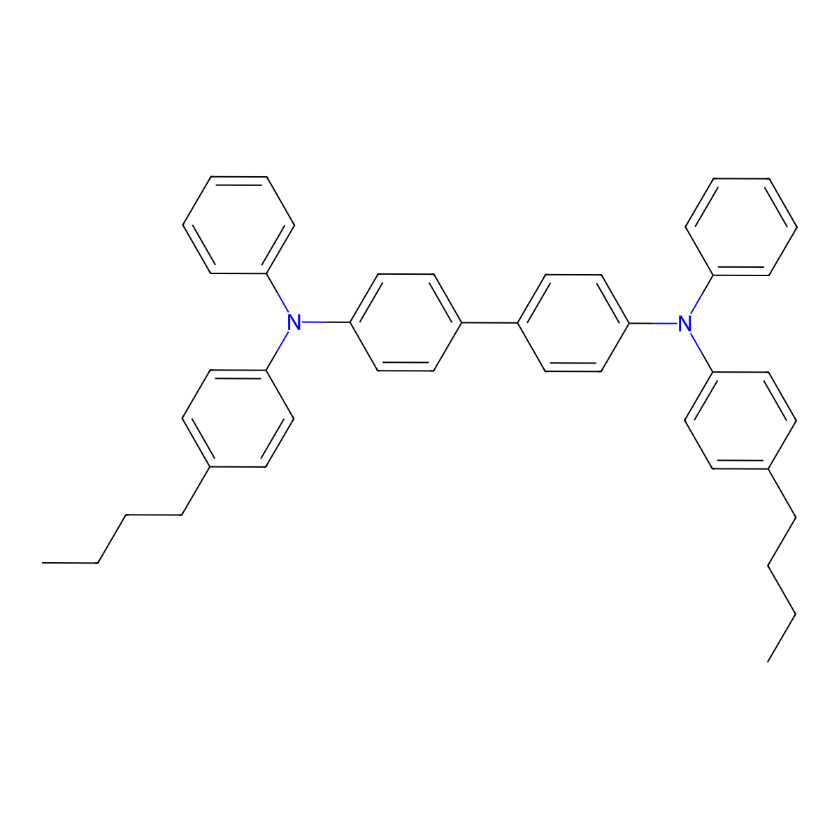 N,N'-Bis(4-butylphenyl)-N,N'-diphenylbenzidine molecular structure, CAS 719995-99-0