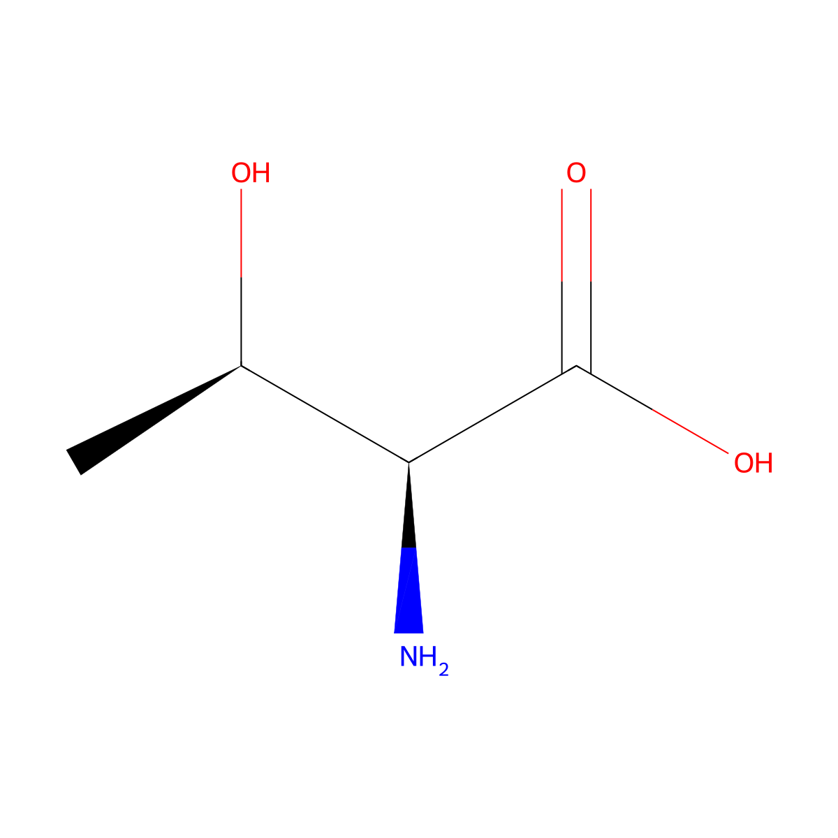 L-Threonine molecular structure, CAS 72-19-5