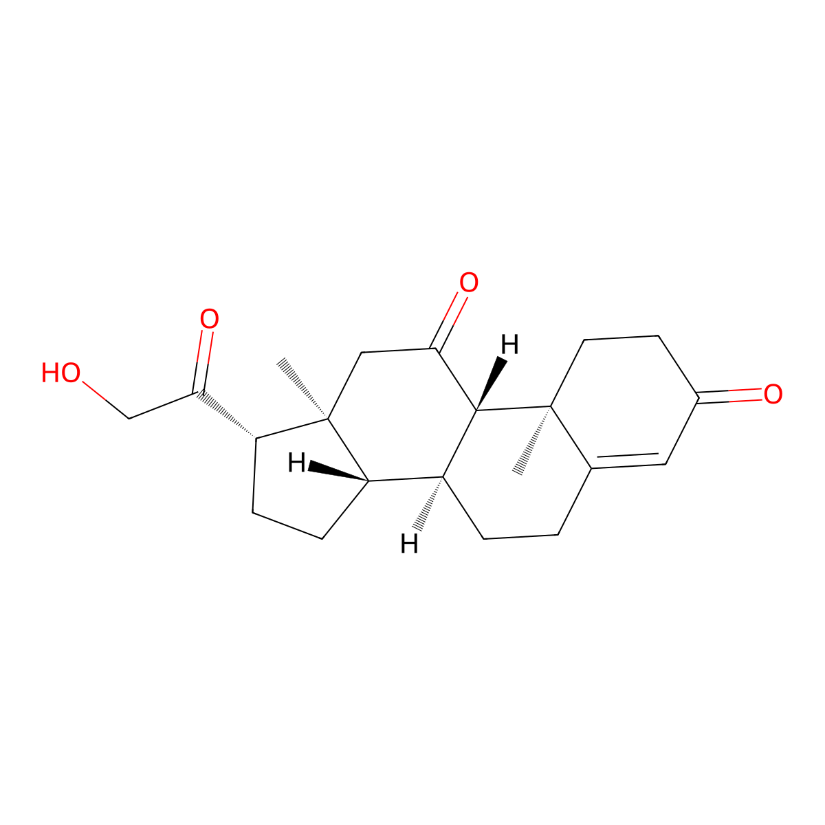 11-Dehydrocorticosterone molecular structure, CAS 72-23-1