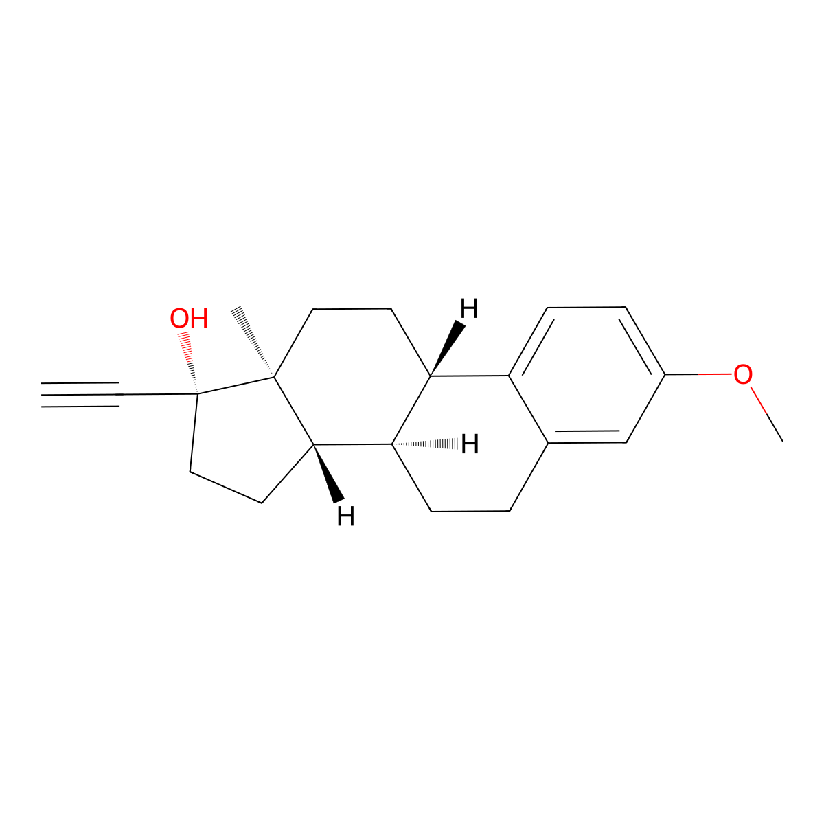 Mestranol molecular structure, CAS 72-33-3