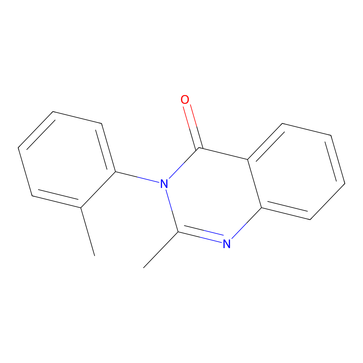 Methaqualone molecular structure, CAS 72-44-6