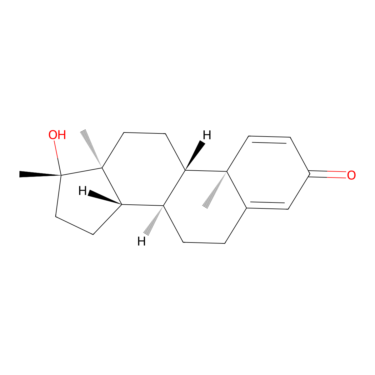 Methandrostenolone molecular structure, CAS 72-63-9