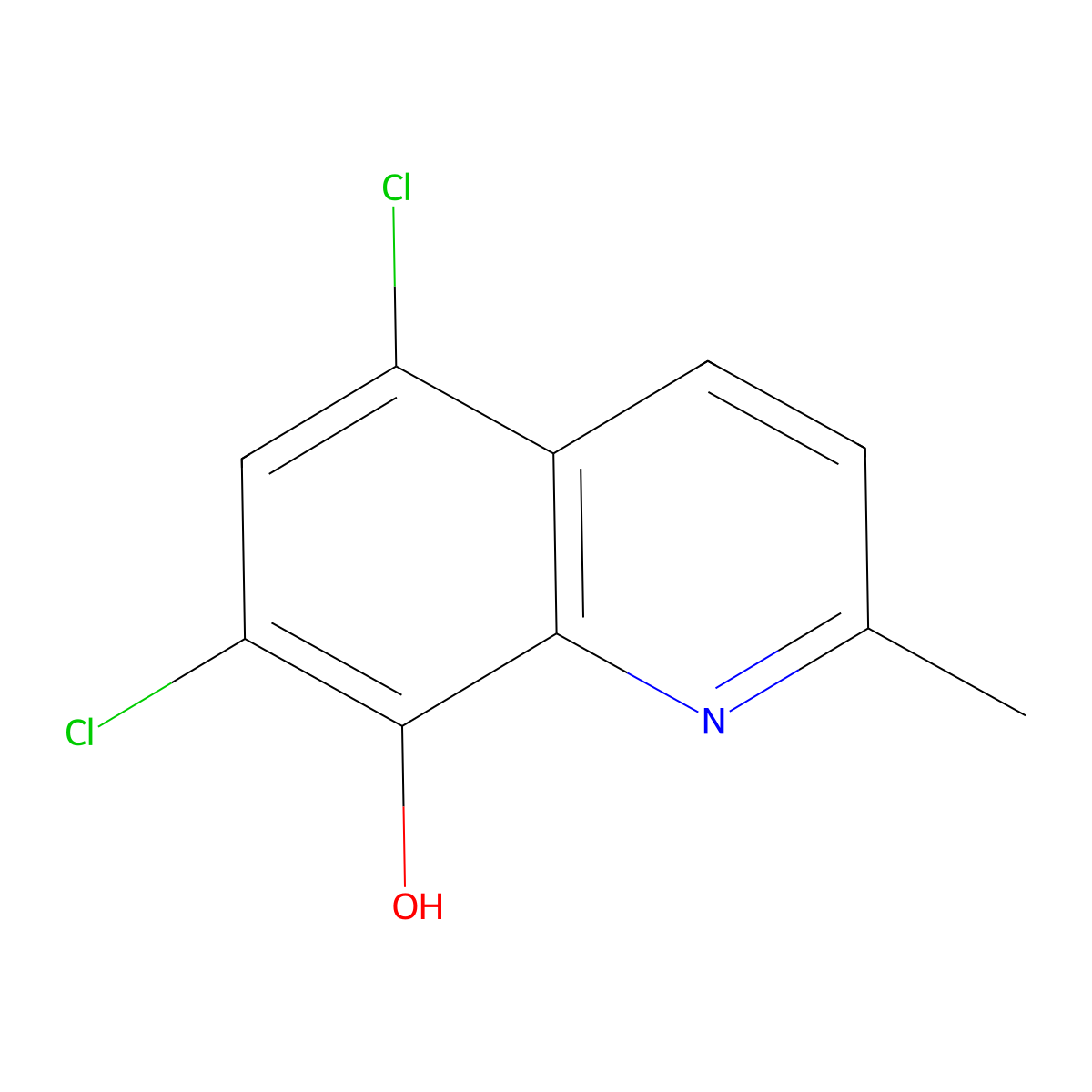 Chlorquinaldol molecular structure, CAS 72-80-0