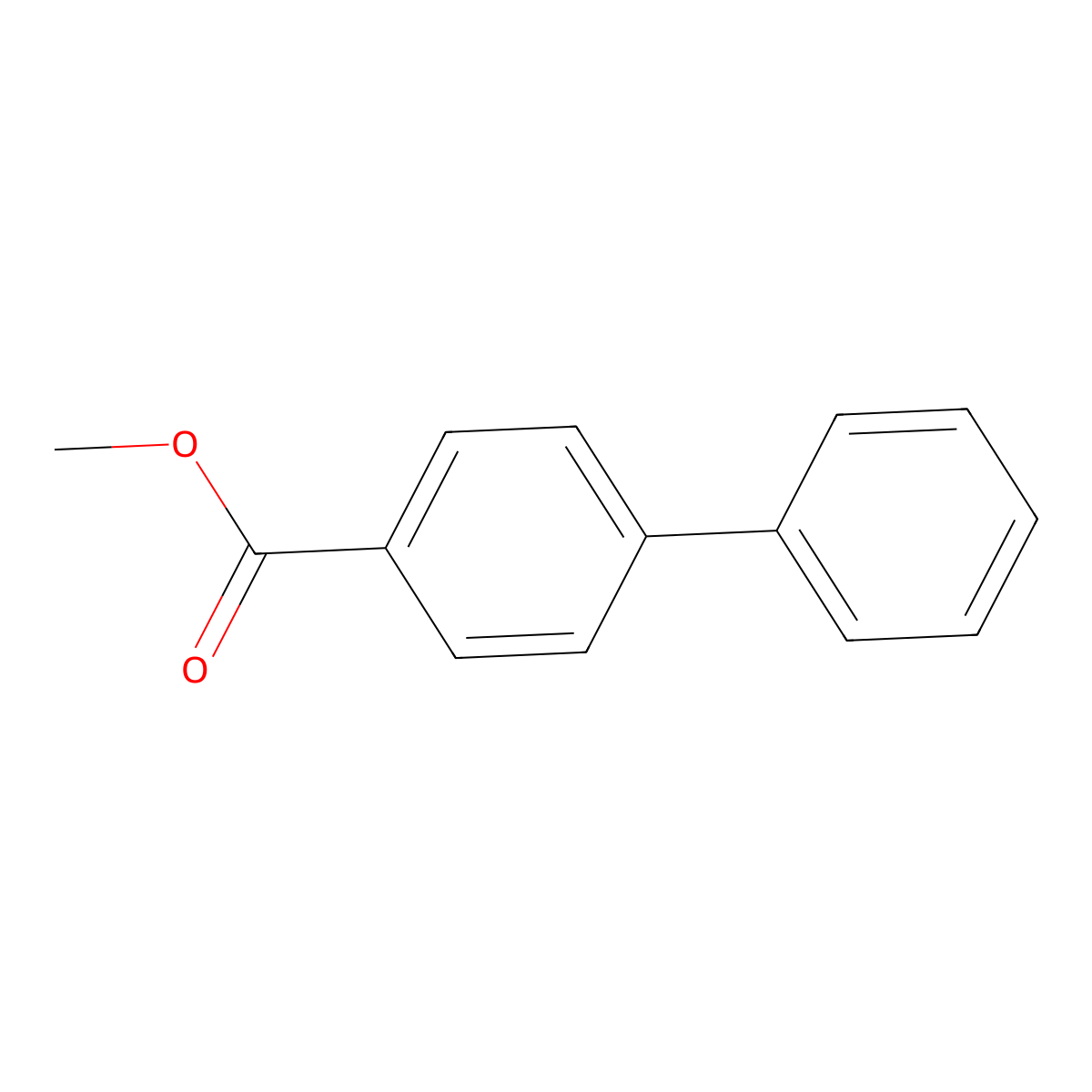 Methyl 4-biphenylcarboxylate molecular structure, CAS 720-75-2