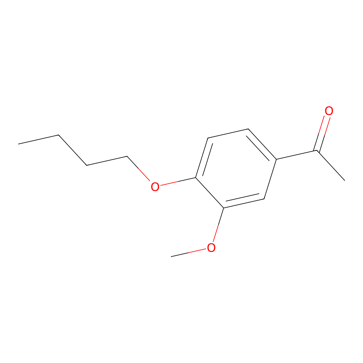 1-(4-Butoxy-3-methoxyphenyl)ethan-1-one molecular structure, CAS 720-81-0