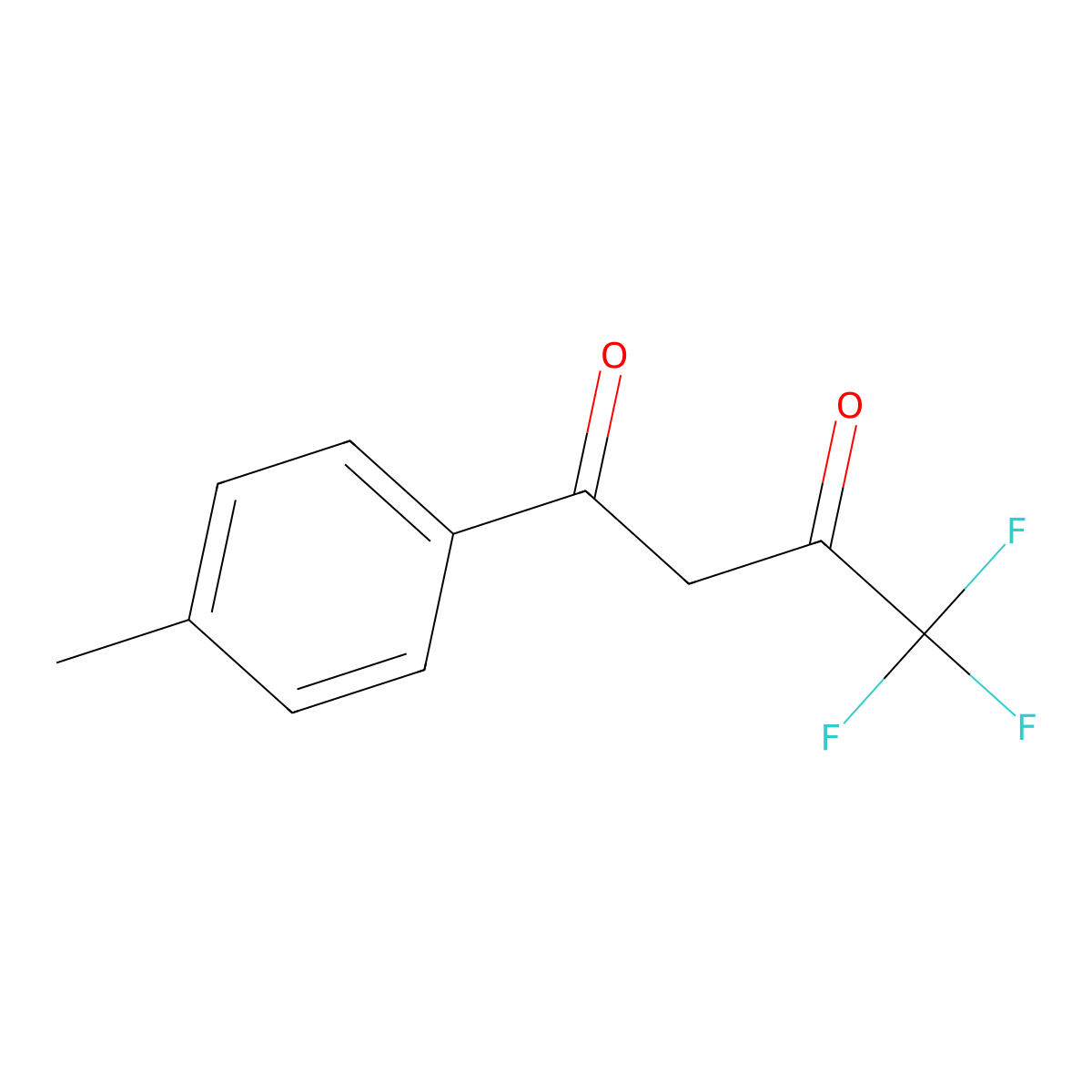 4,4,4-Trifluoro-1-(4-methylphenyl)butane-1,3-dione molecular structure, CAS 720-94-5