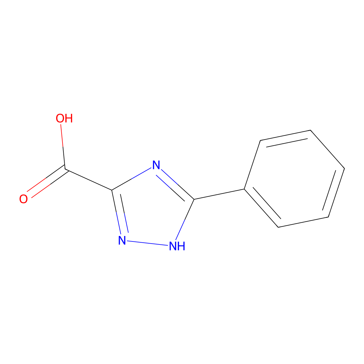 5-Phenyl-1H-1,2,4-triazole-3-carboxylic acid molecular structure, CAS 7200-46-6