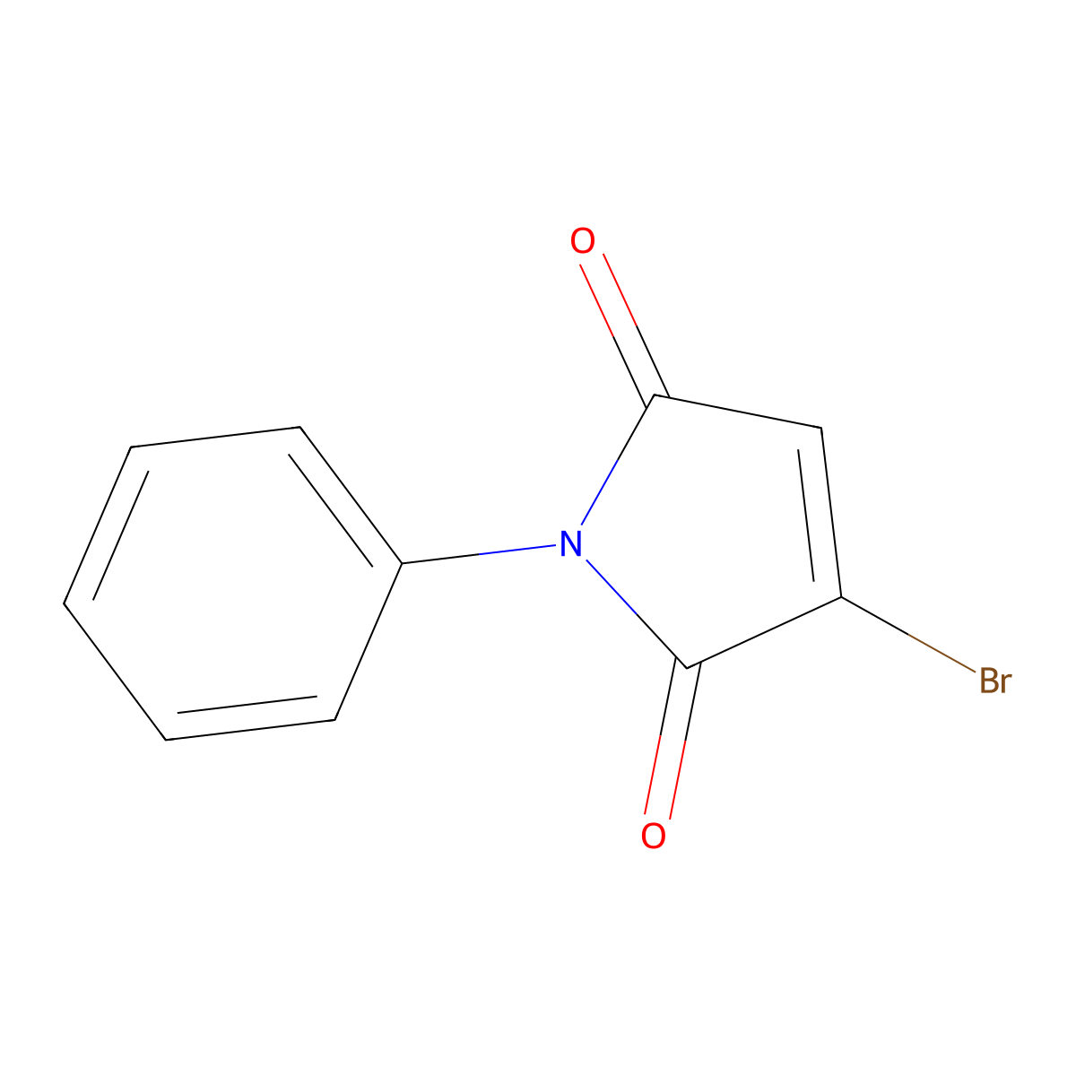 3-bromo-1-phenyl-2,5-dihydro-1H-pyrrole-2,5-dione molecular structure, CAS 72000-67-0