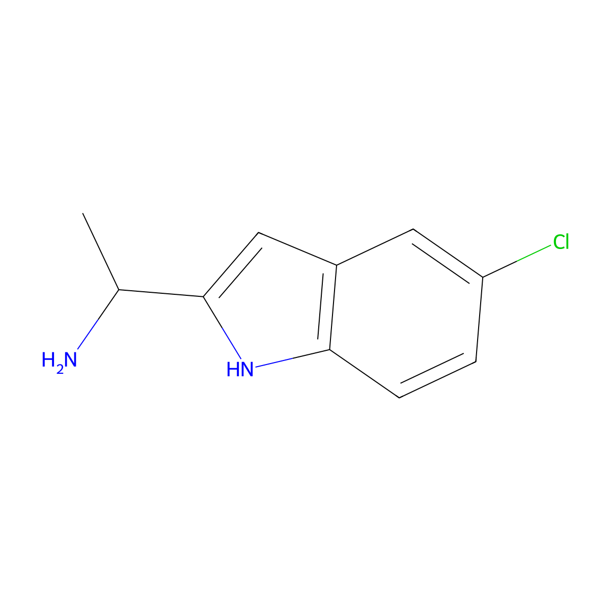 1-(5-Chloro-1h-indol-2-yl)ethan-1-amine molecular structure, CAS 720000-46-4