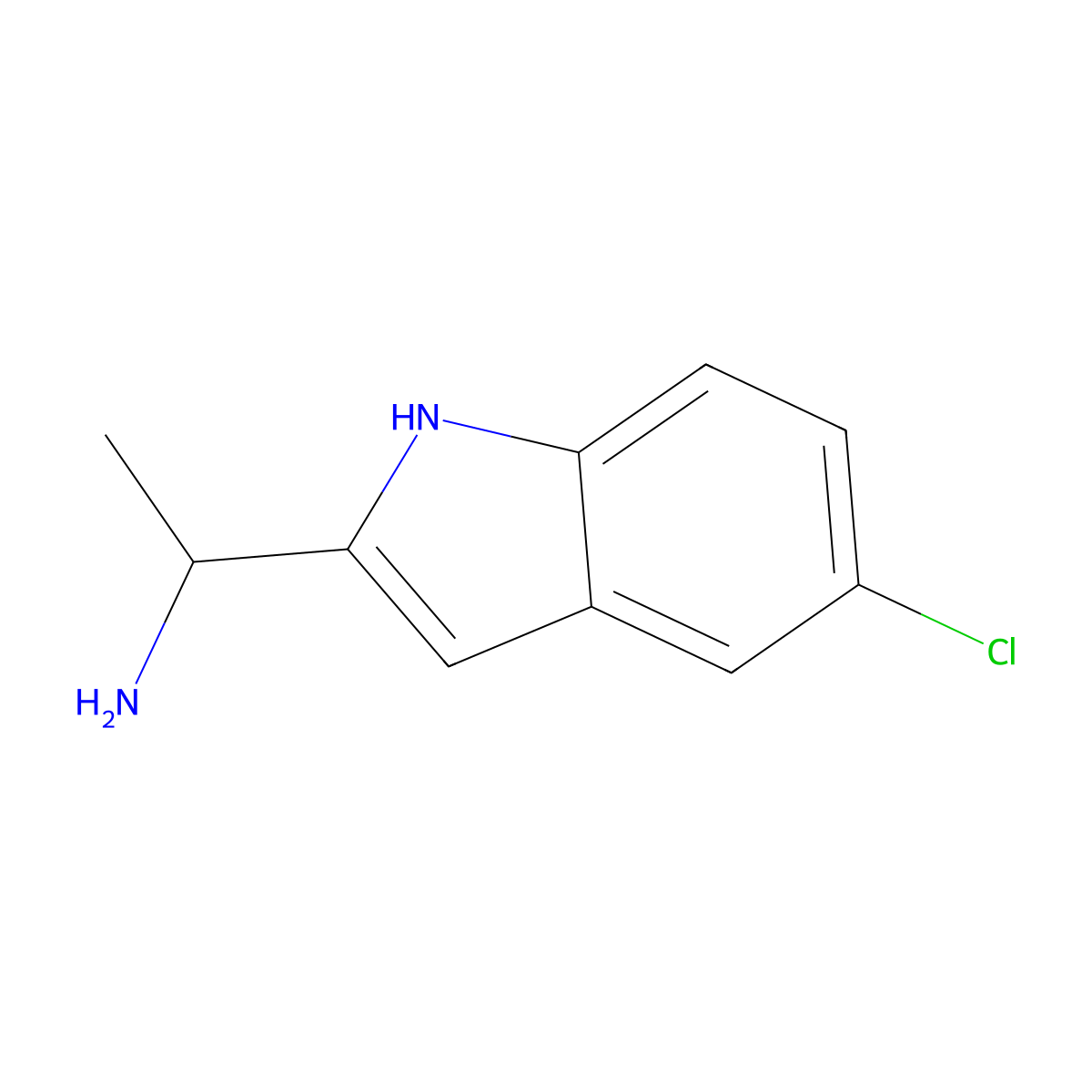 1-(5-Chloro-1h-indol-2-yl)ethan-1-amine molecular structure, CAS 720000-46-4