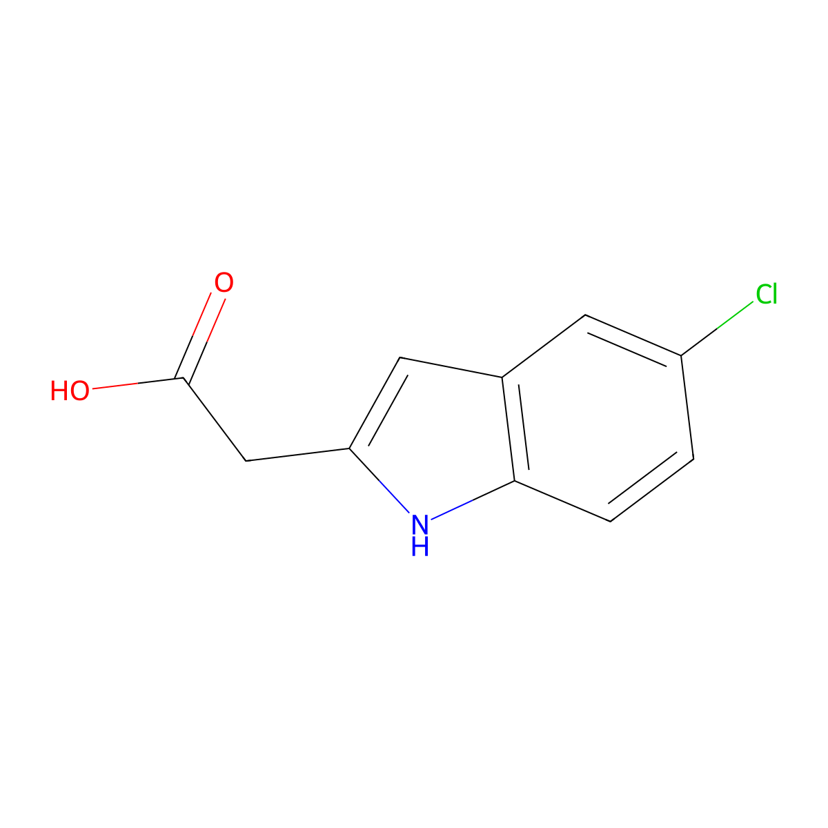 2-(5-chloro-1H-indol-2-yl)acetic acid molecular structure, CAS 720000-48-6