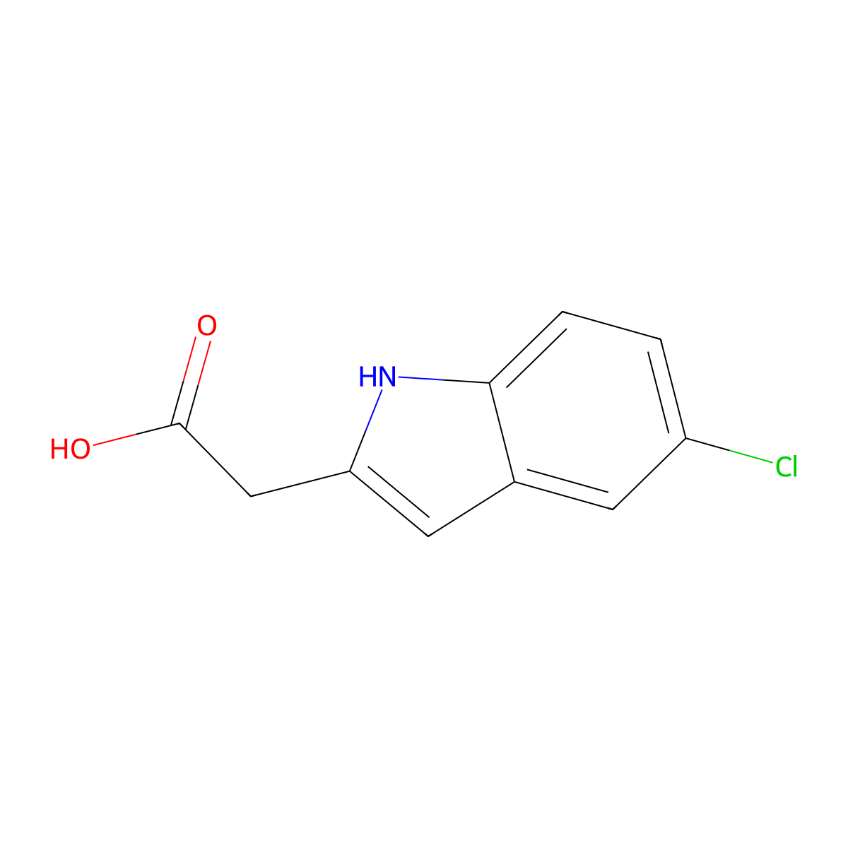 2-(5-chloro-1H-indol-2-yl)acetic acid molecular structure, CAS 720000-48-6