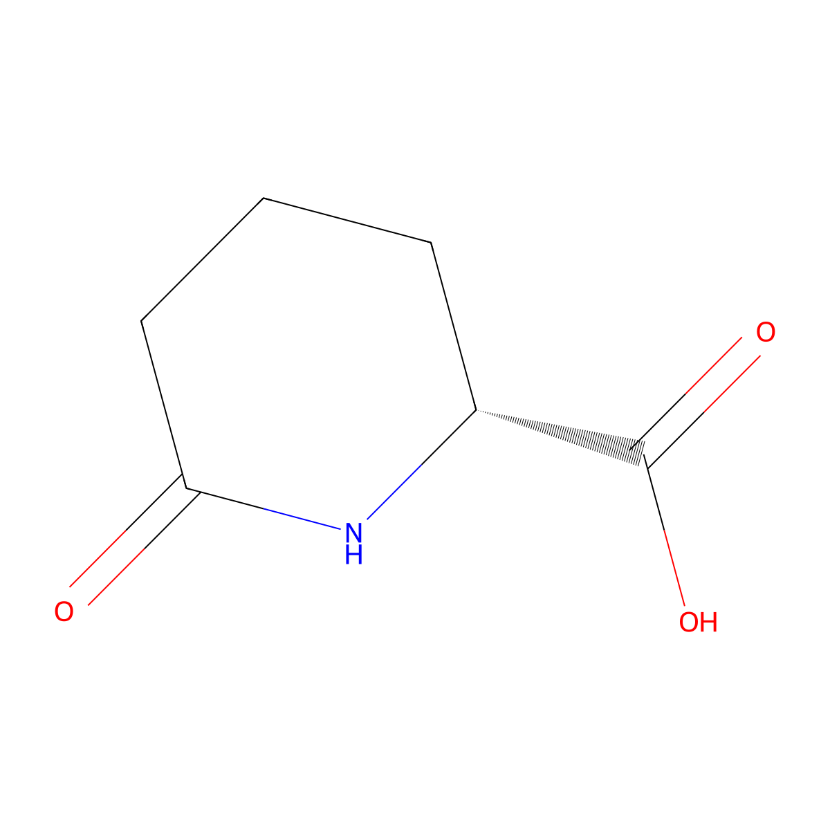 (2R)-6-Oxopiperidine-2-carboxylic acid molecular structure, CAS 72002-30-3