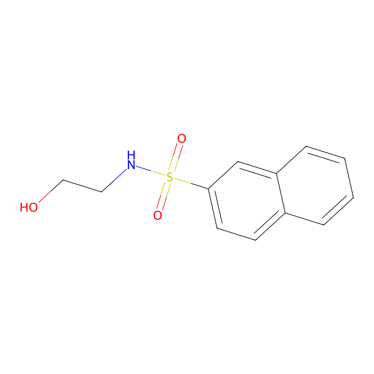 N-(2-hydroxyethyl)-2-naphthalenesulfonamide molecular structure, CAS 72005-23-3