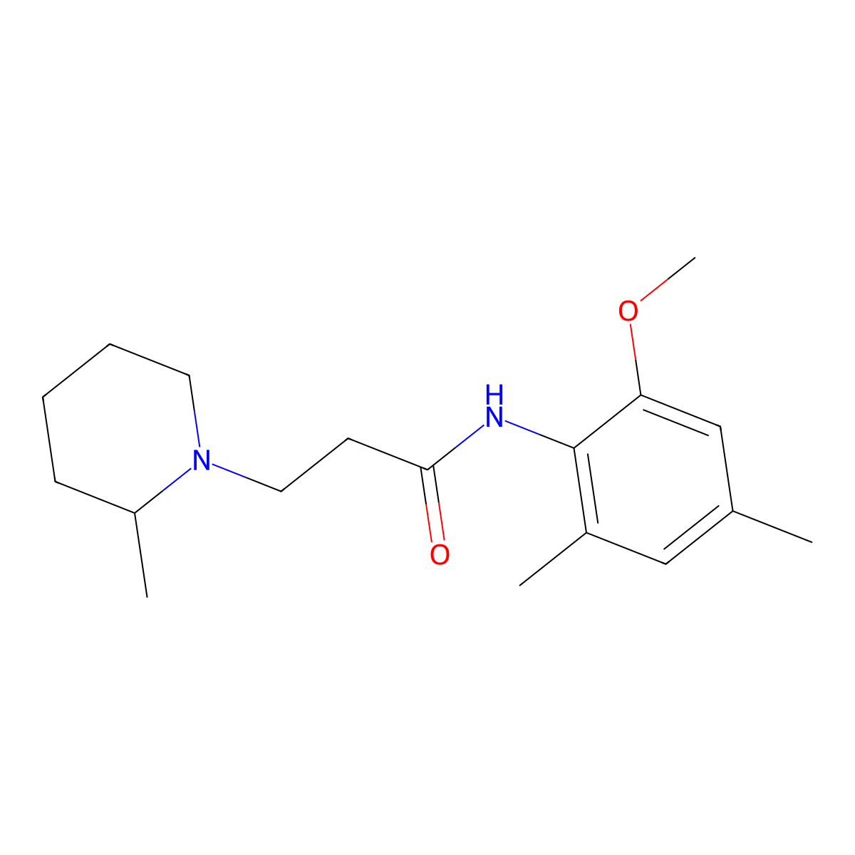 Vadocaine molecular structure, CAS 72005-58-4