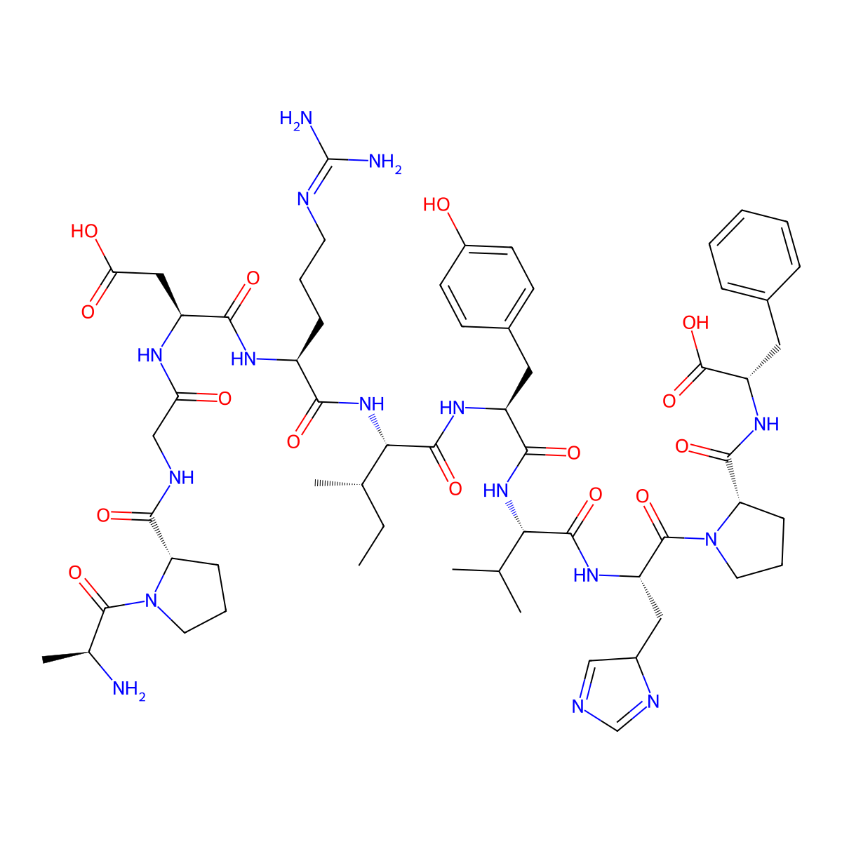 Crinia-angiotensin molecular structure, CAS 72007-47-7