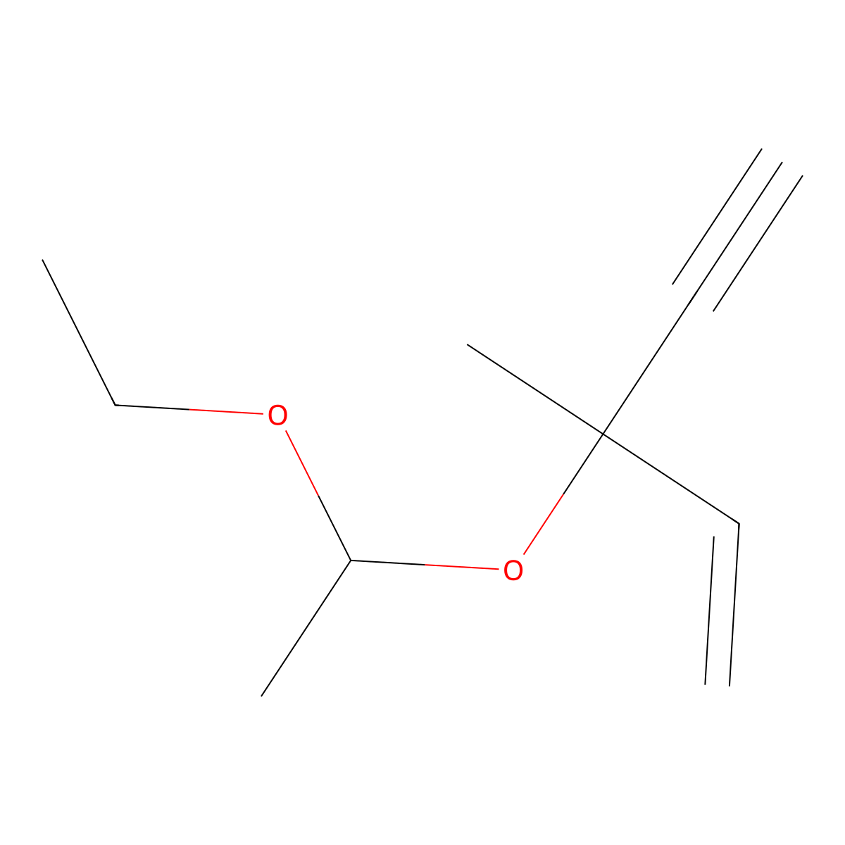 3-(1-Ethoxyethoxy)-3-methyl-1-penten-4-yne molecular structure, CAS 72008-25-4
