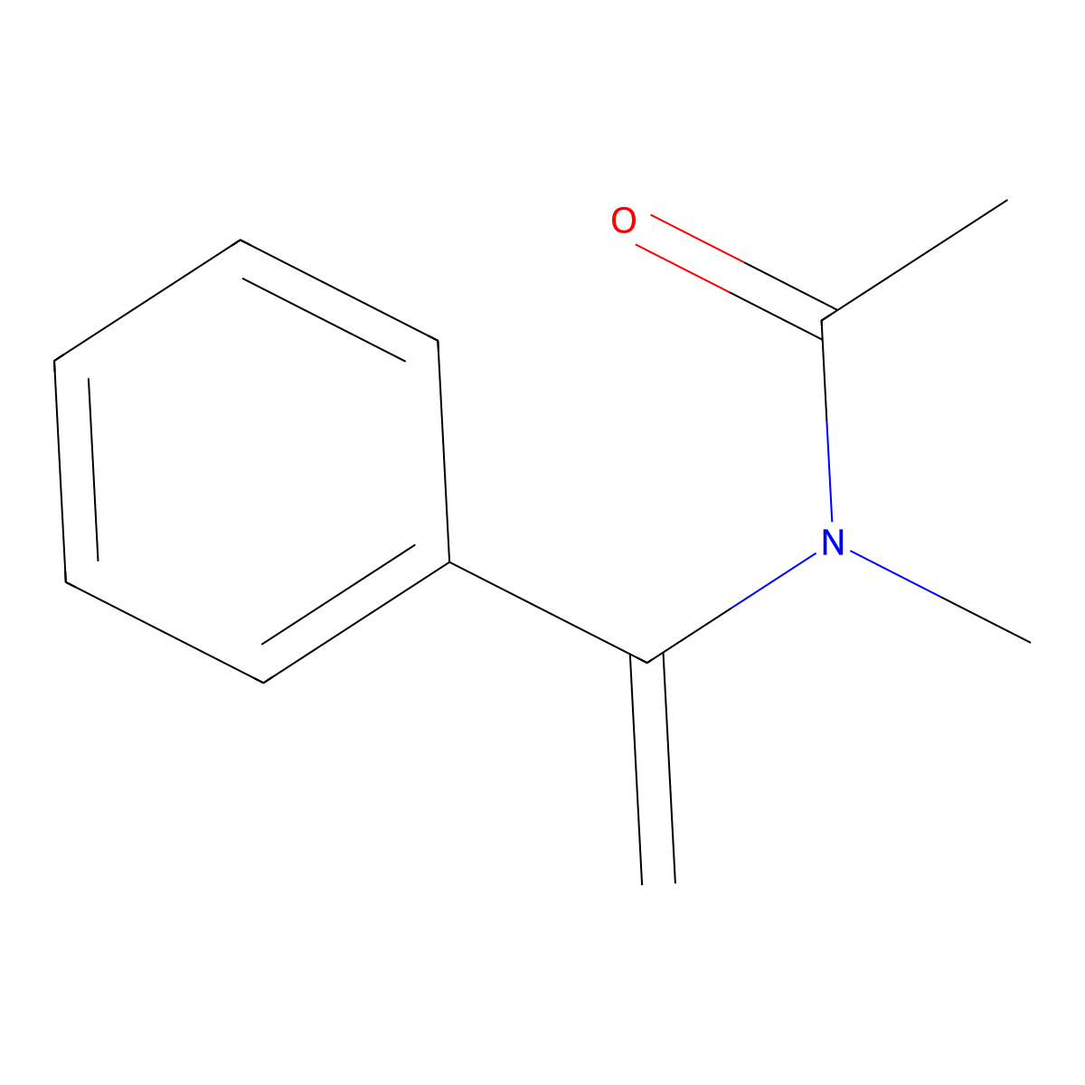 N-methyl-N-(1-phenylethenyl)acetamide molecular structure, CAS 72012-52-3