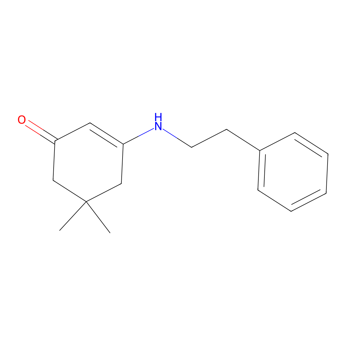 5,5-Dimethyl-3-phenethylamino-cyclohex-2-enone molecular structure, CAS 72012-87-4