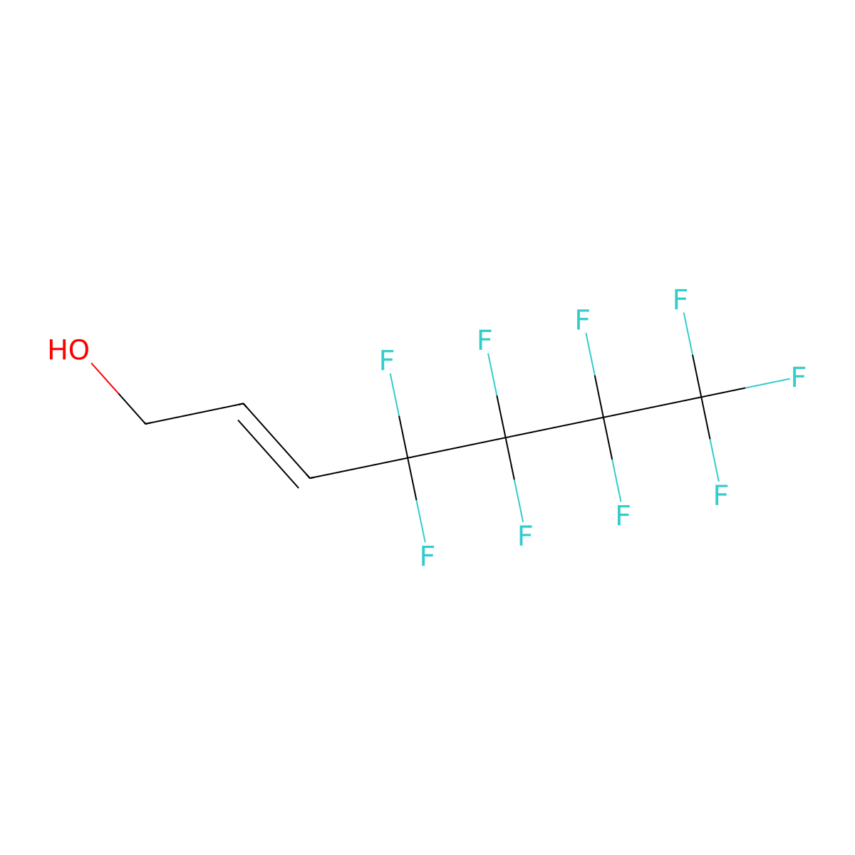 (2E)-4,4,5,5,6,6,7,7,7-Nonafluorohept-2-en-1-ol molecular structure, CAS 72016-05-8