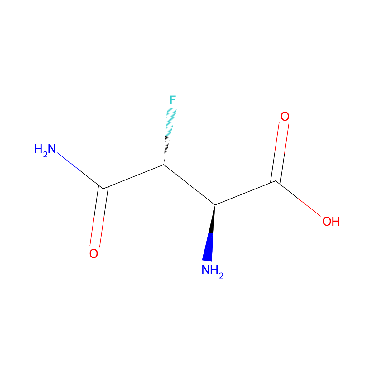 beta-Fluoroasparagine molecular structure, CAS 72016-54-7