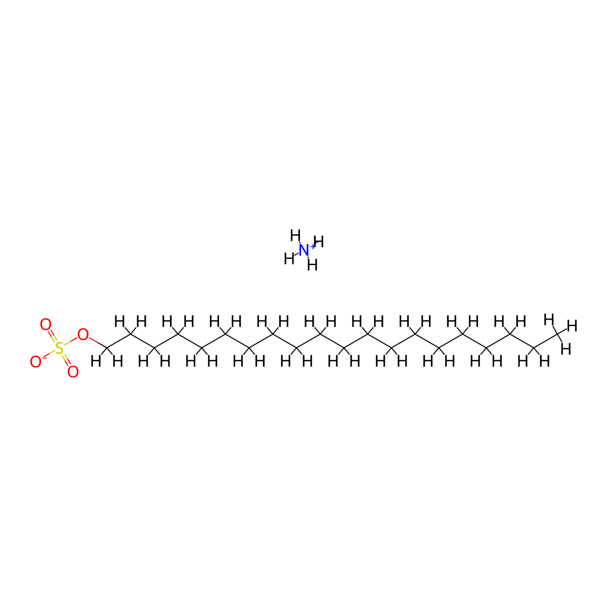 1-Eicosanol, 1-(hydrogen sulfate), ammonium salt (1:1) molecular structure, CAS 72018-21-4