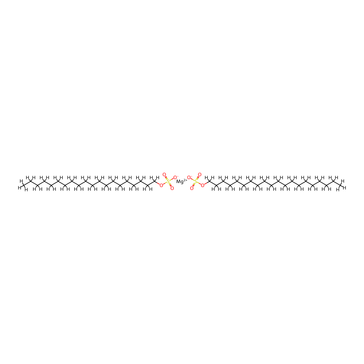 1-Eicosanol, 1-(hydrogen sulfate), magnesium salt (2:1) molecular structure, CAS 72018-22-5