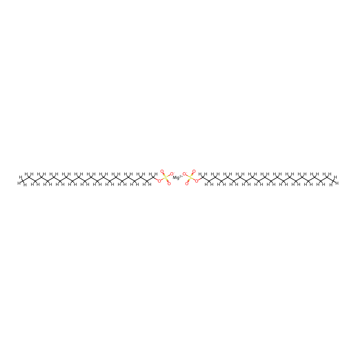 1-Docosanol, 1-(hydrogen sulfate), magnesium salt (2:1) molecular structure, CAS 72018-23-6