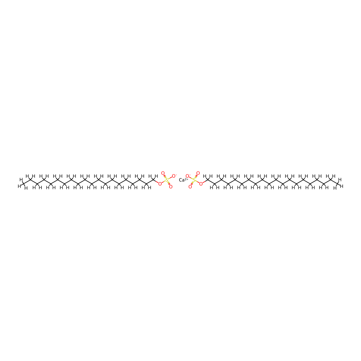 1-Eicosanol, 1-(hydrogen sulfate), calcium salt (2:1) molecular structure, CAS 72018-29-2