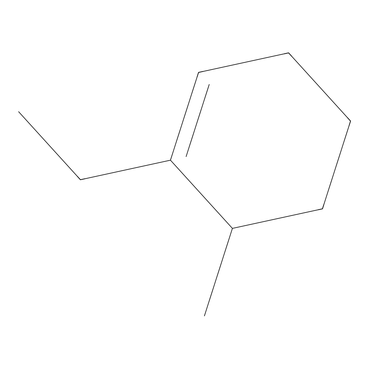 Cyclohexene, 1-ethyl-6-methyl- molecular structure, CAS 72018-30-5