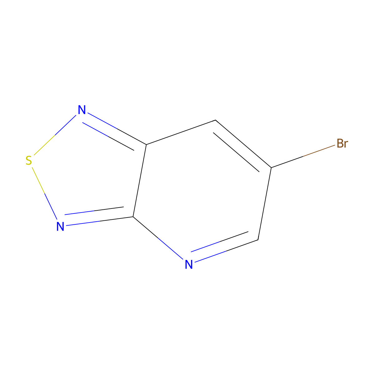 6-Bromo[1,2,5]thiadiazolo[3,4-b]pyridine molecular structure, CAS 72023-75-7
