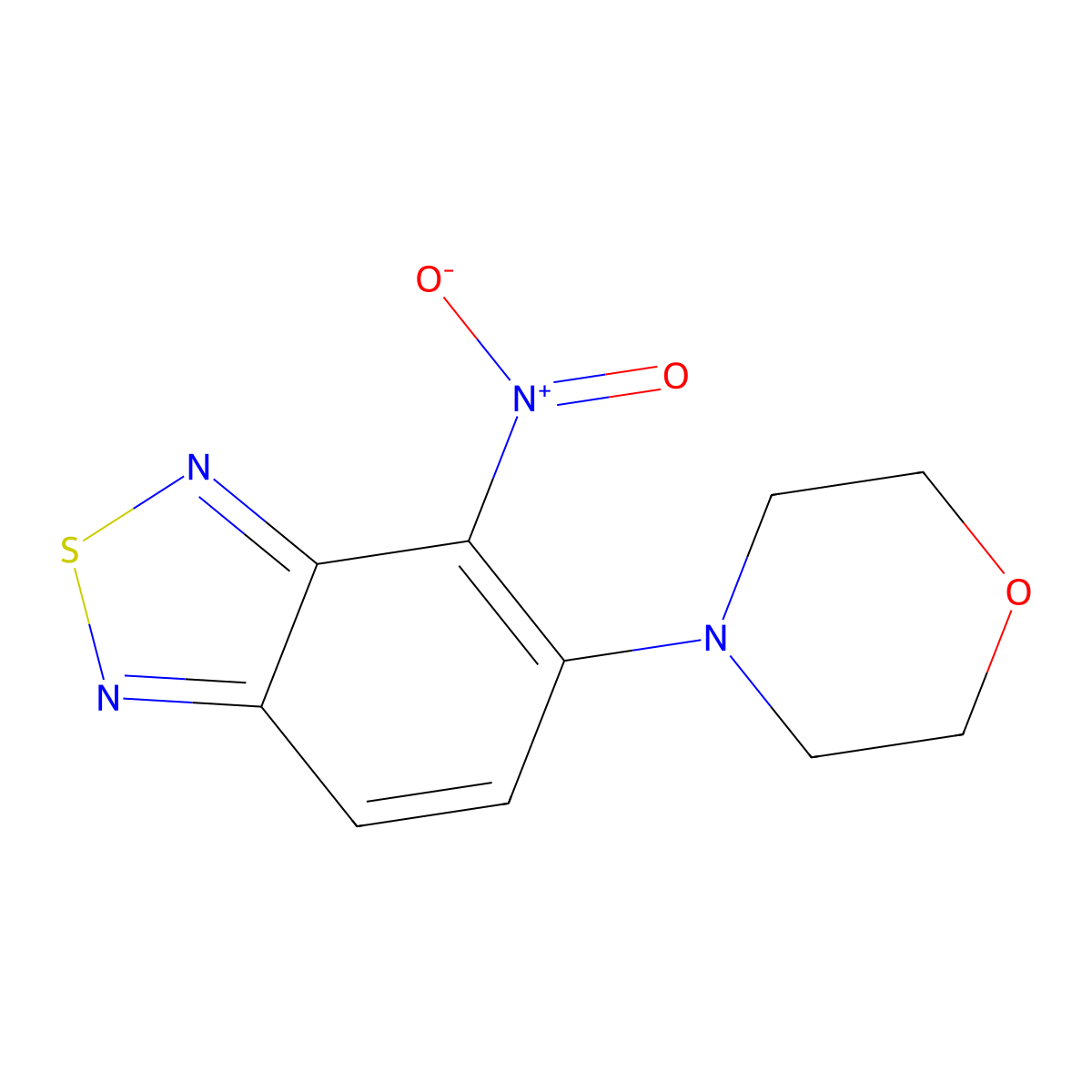 5-(Morpholin-4-yl)-4-nitro-2,1,3-benzothiadiazole molecular structure, CAS 72023-80-4