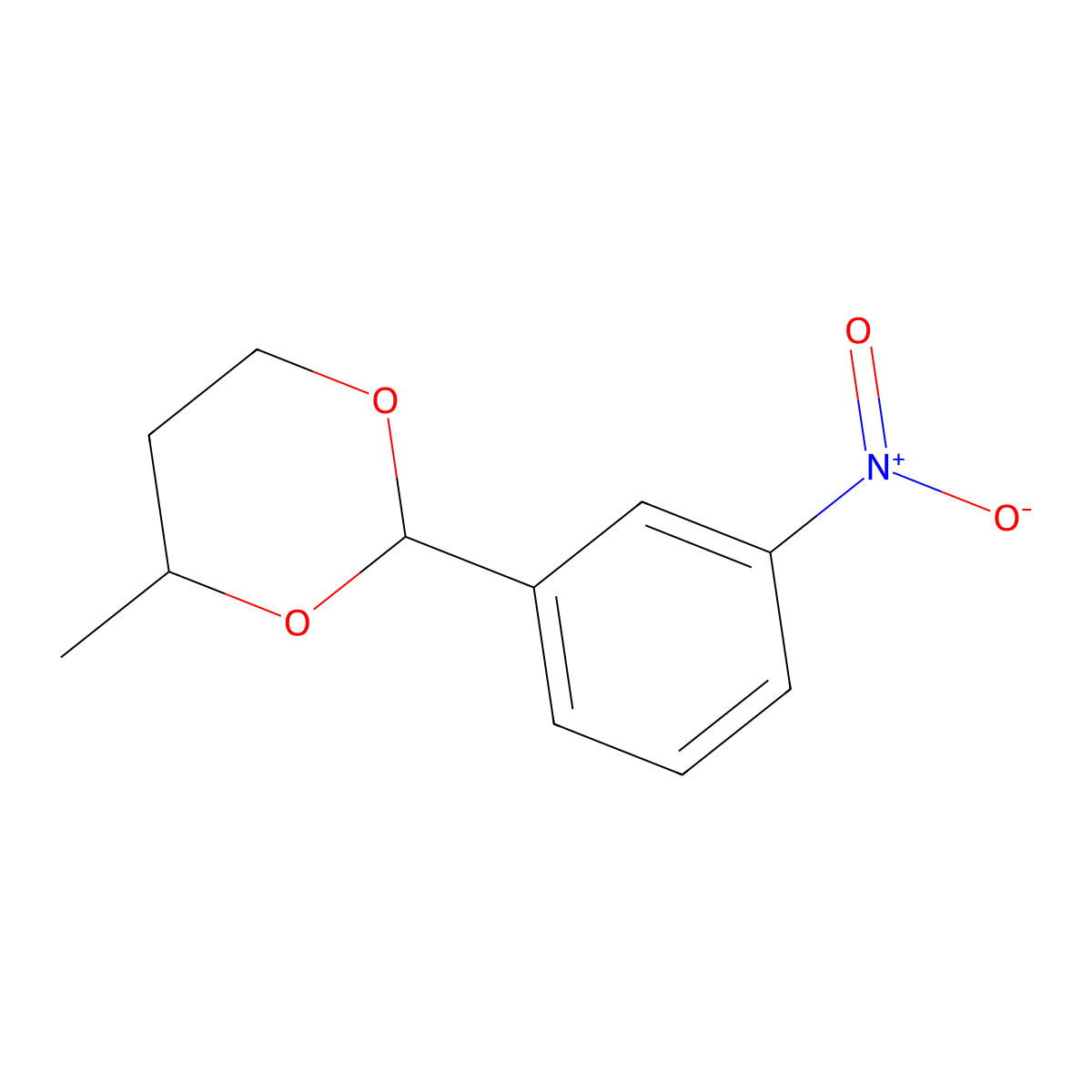 4-Methyl-2-(3-nitrophenyl)-1,3-dioxane molecular structure, CAS 72024-79-4