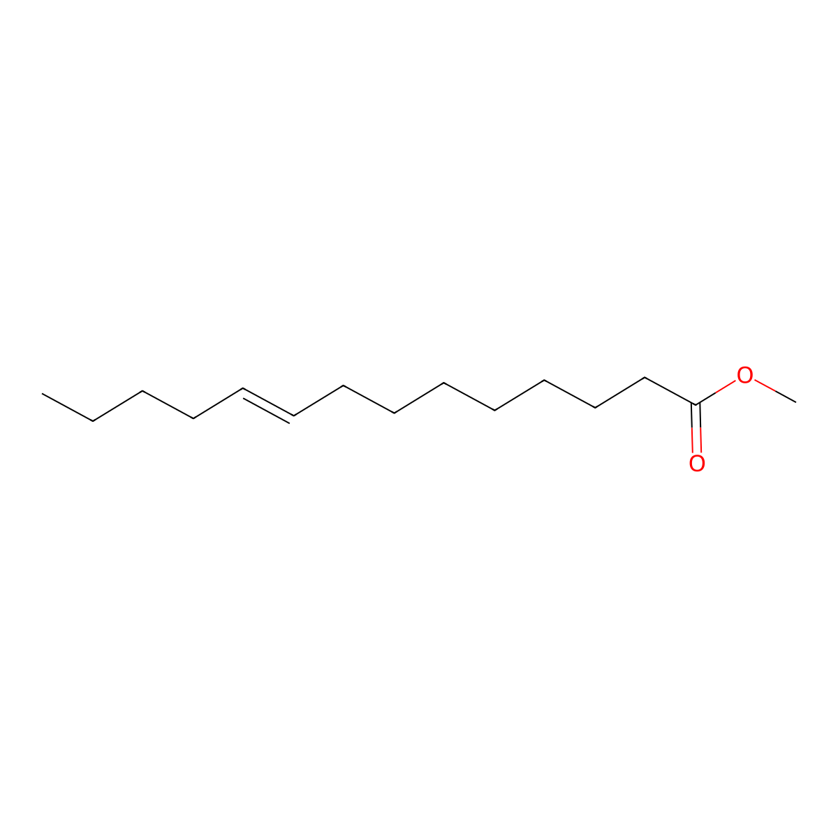 (E)-Methyl tetradec-9-enoate molecular structure, CAS 72025-18-4