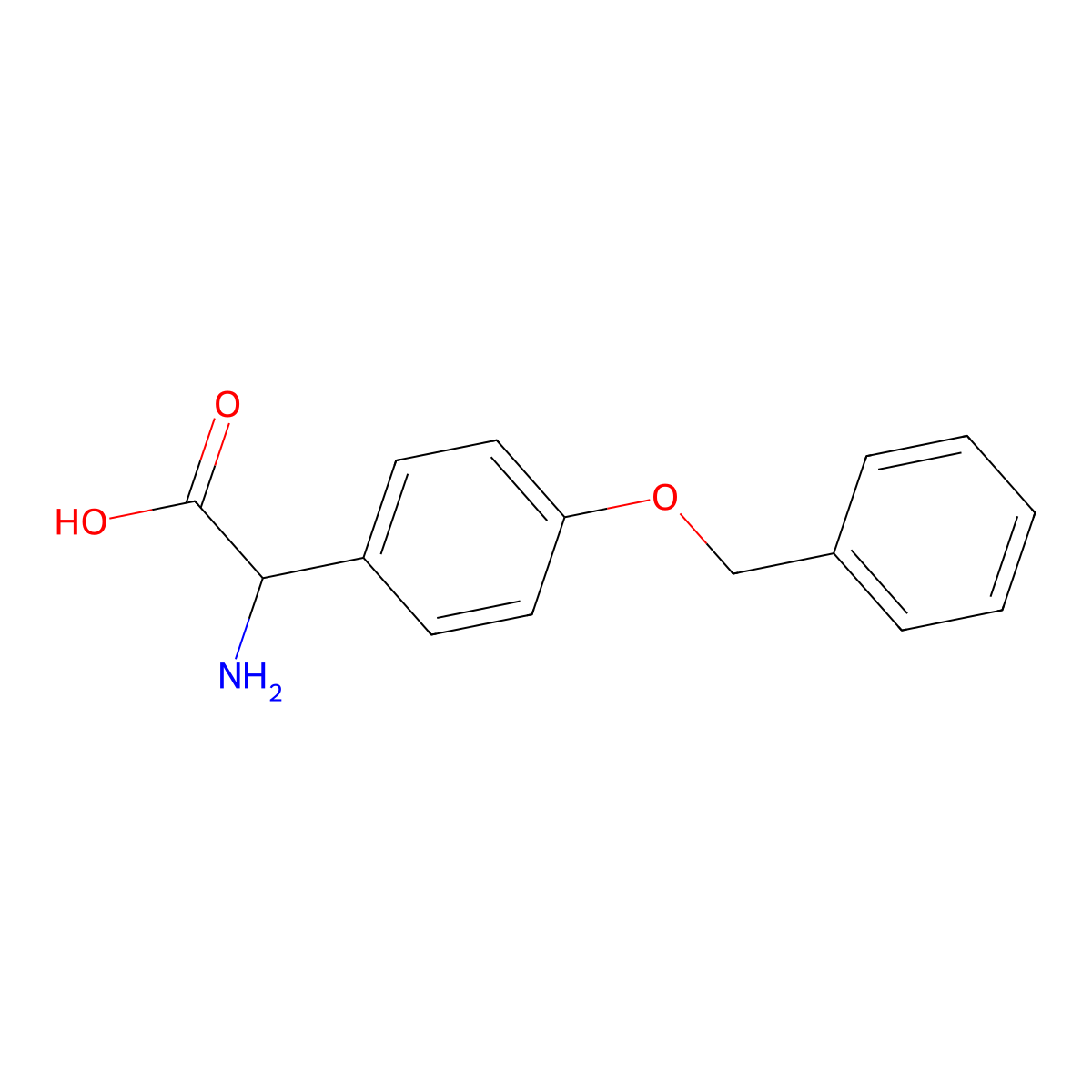 Amino-(4-benzyloxy-phenyl)-acetic acid molecular structure, CAS 72028-74-1