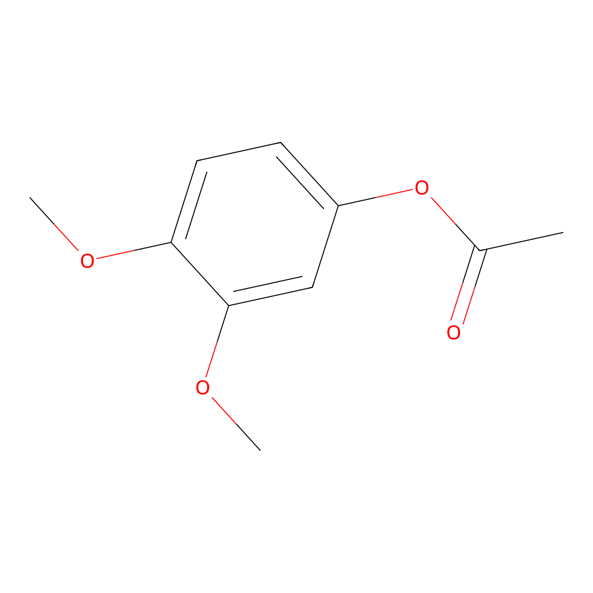 3,4-Dimethoxyphenyl acetate molecular structure, CAS 7203-46-5