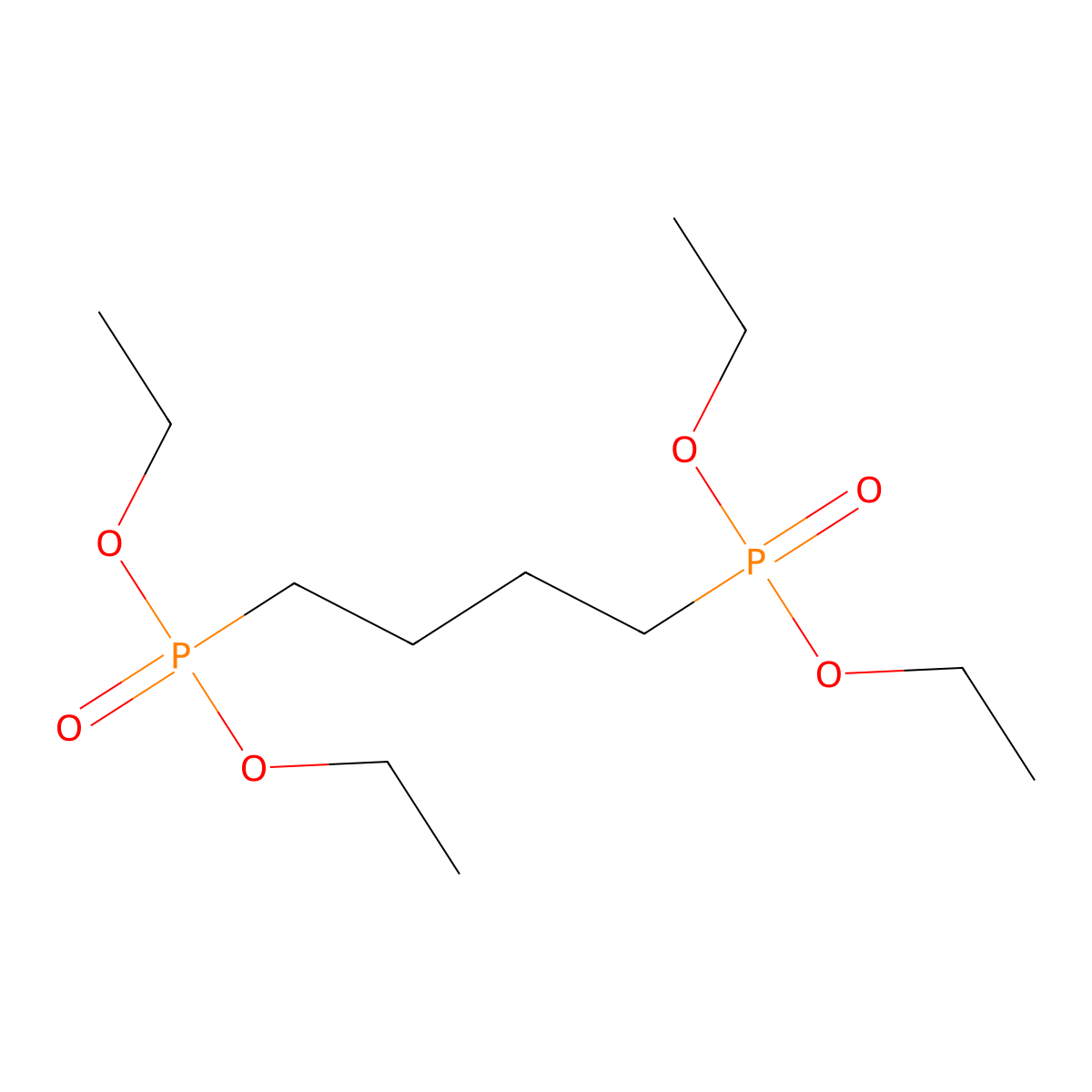 Tetraethyl butane-1,4-diylbis(phosphonate) molecular structure, CAS 7203-67-0