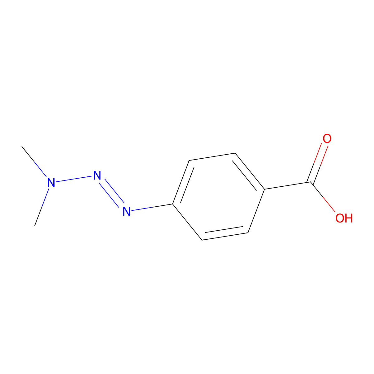 4-(3,3-Dimethyl-1-triazen-1-yl)benzoic acid molecular structure, CAS 7203-91-0