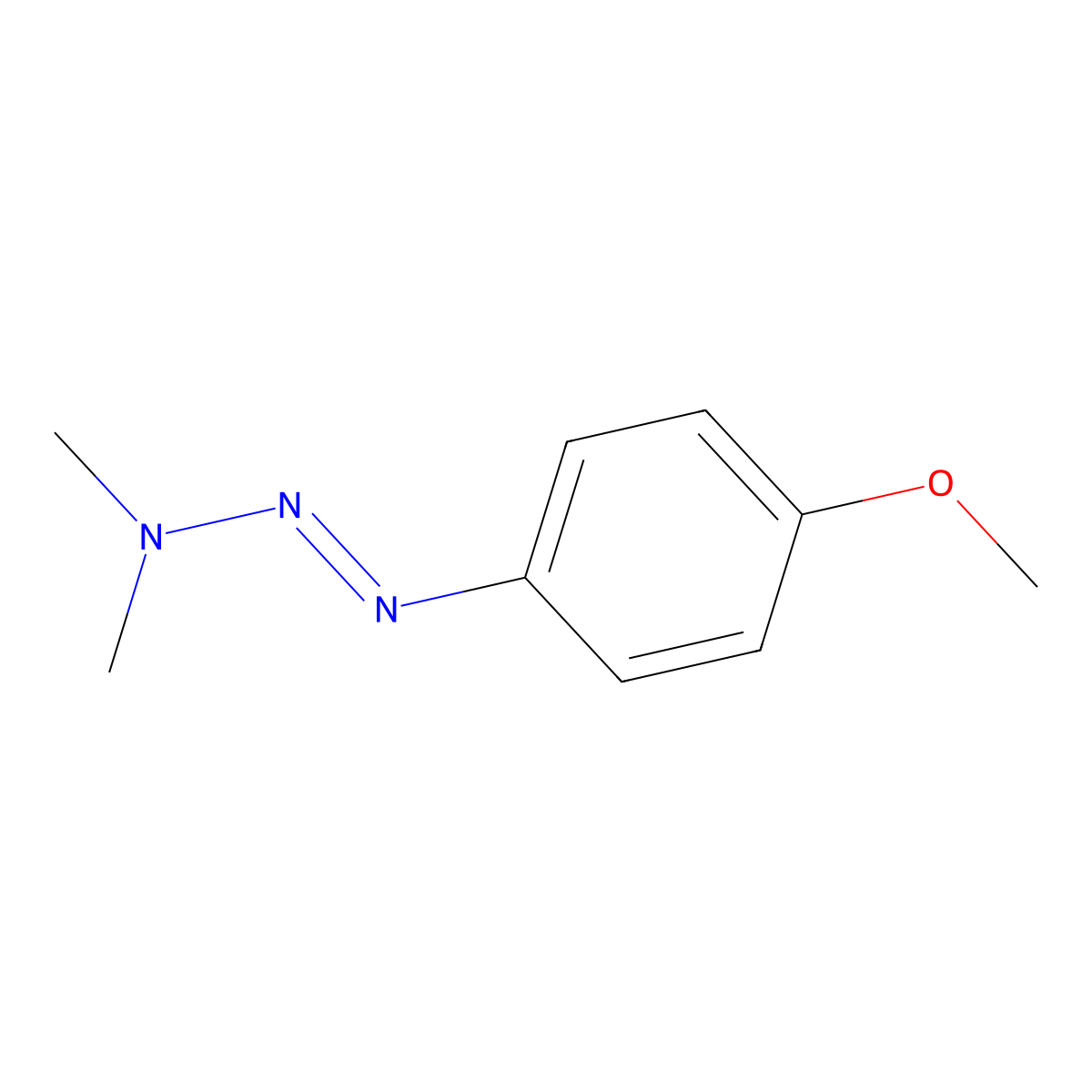 1-(4-Methoxyphenyl)-3,3-dimethyl-1-triazene molecular structure, CAS 7203-92-1