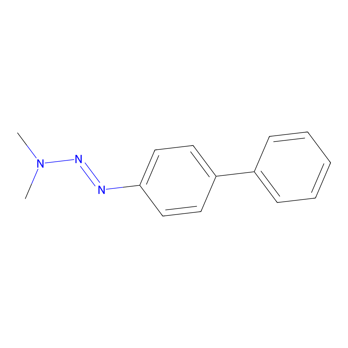 Triazene, 1-(4-biphenylyl)-3,3-dimethyl- molecular structure, CAS 7203-95-4