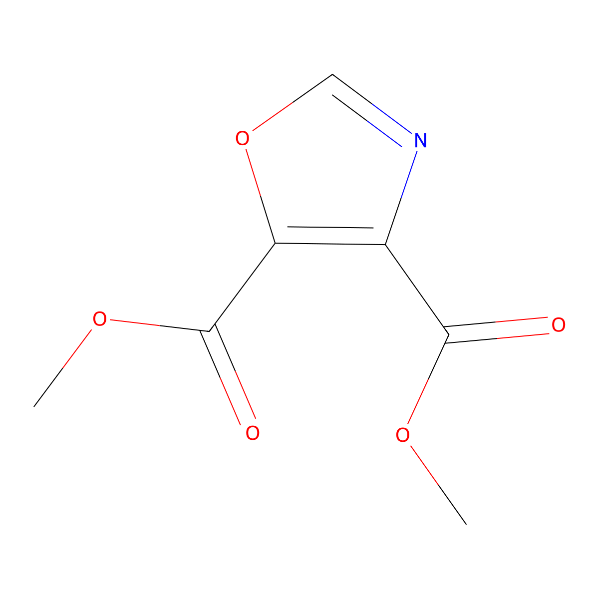 Dimethyl 1,3-oxazole-4,5-dicarboxylate molecular structure, CAS 72030-81-0