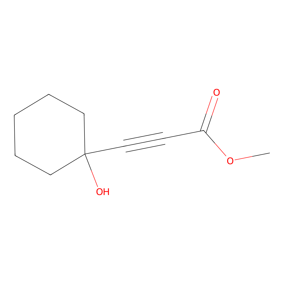 2-Propynoic acid, 3-(1-hydroxycyclohexyl)-, methyl ester molecular structure, CAS 72036-33-0