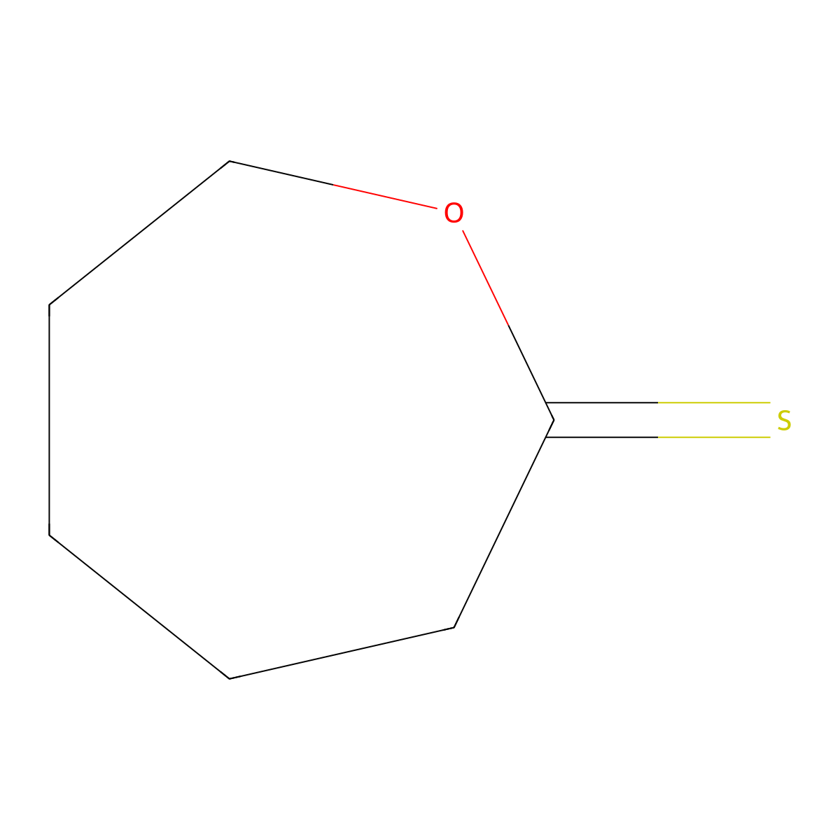 2-Oxepanethione molecular structure, CAS 72037-38-8