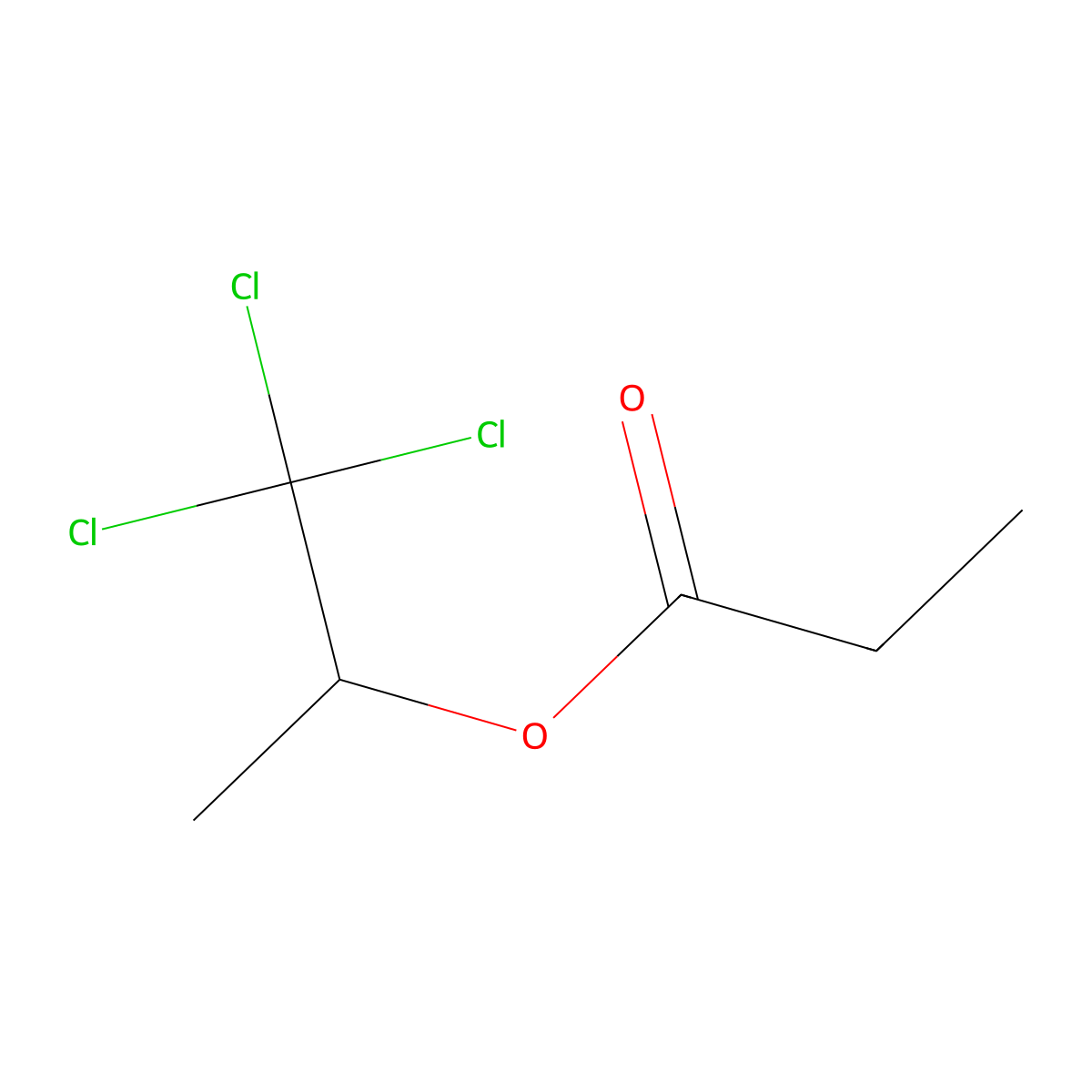 1,1,1-Trichloropropan-2-yl propanoate molecular structure, CAS 72037-39-9