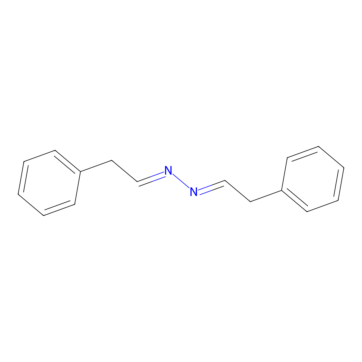 (E,E)-bis(2-phenylethylidene)hydrazine molecular structure, CAS 72037-60-6