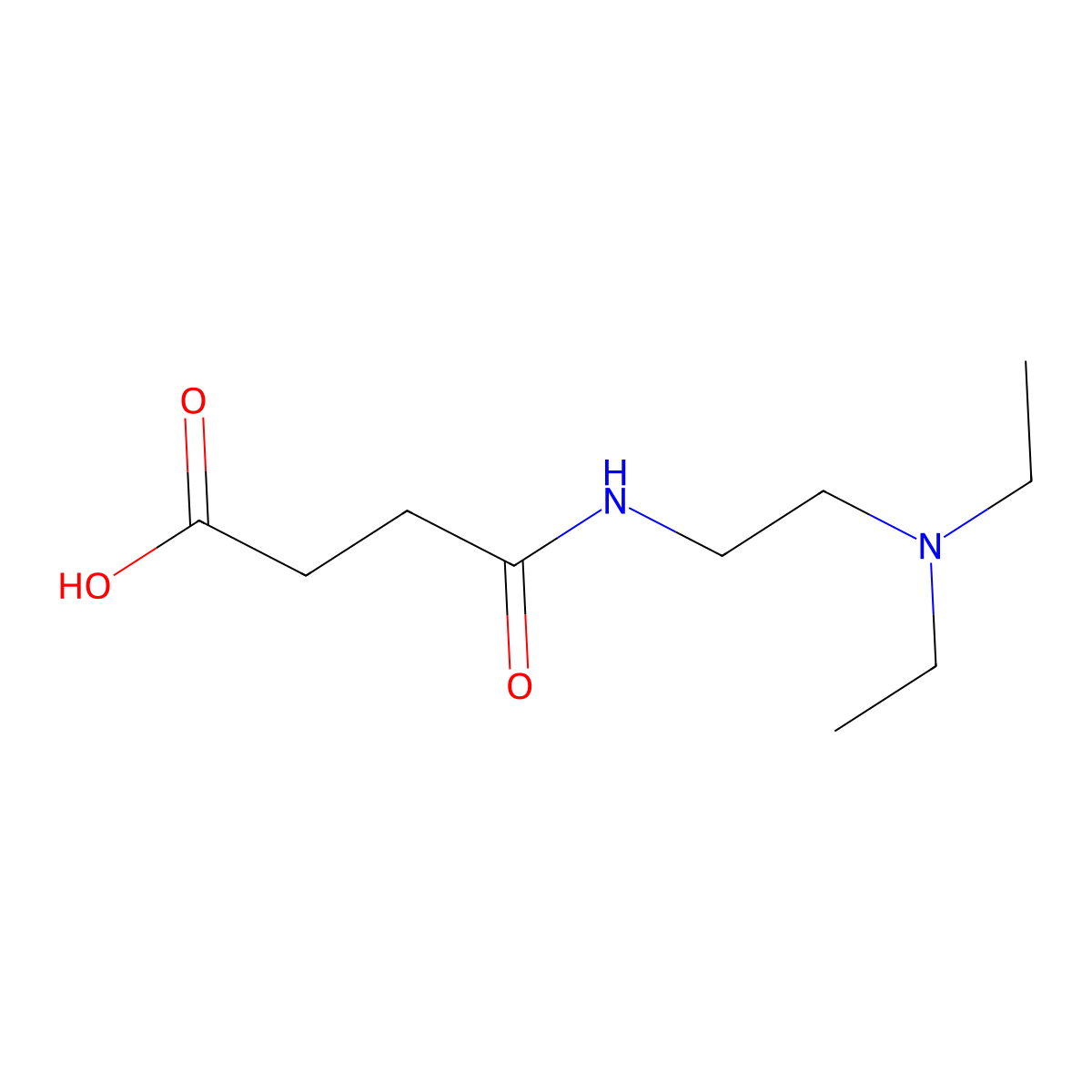 4-{[2-(Diethylamino)ethyl]amino}-4-oxobutanoic acid molecular structure, CAS 72038-39-2