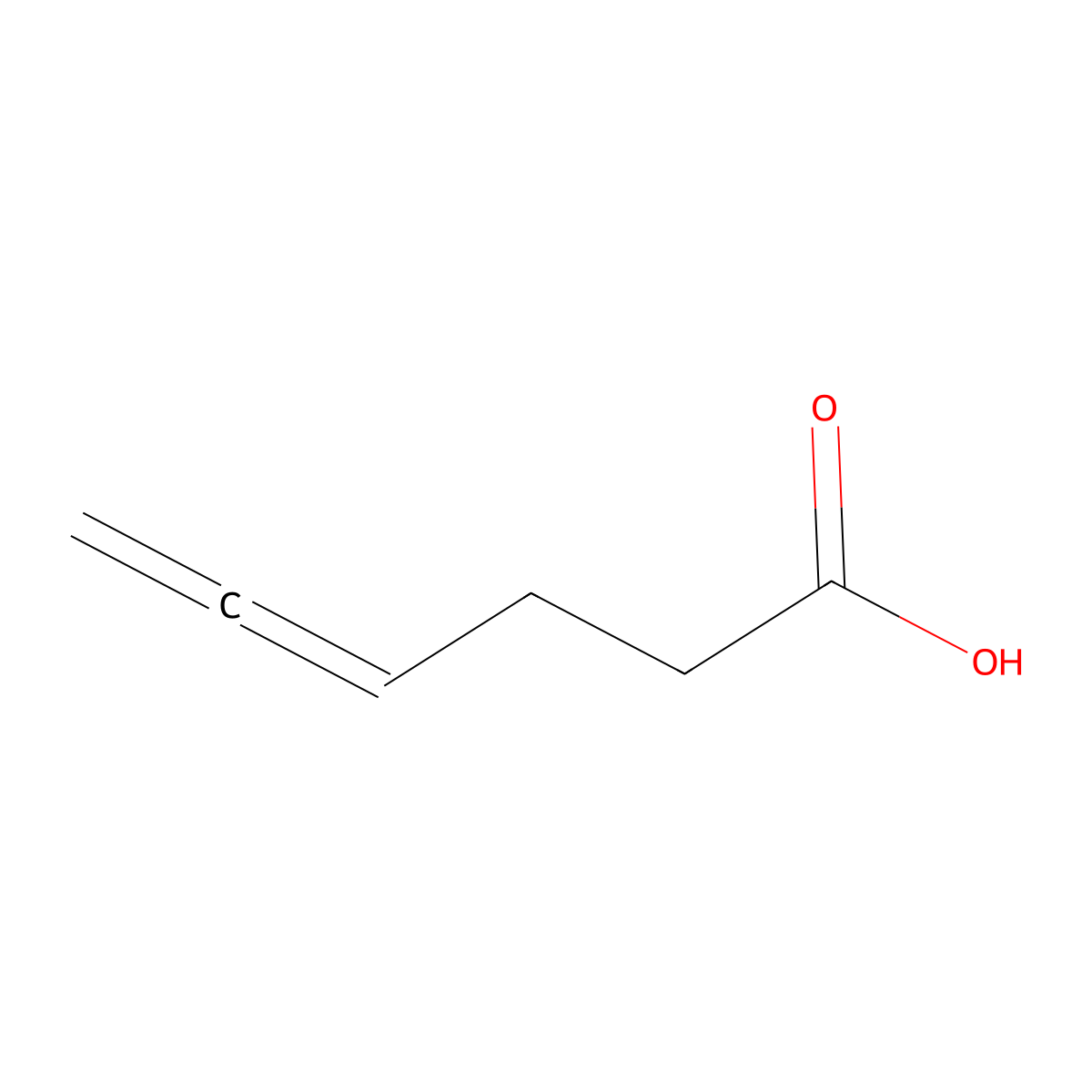 Hexa-4,5-dienoic Acid molecular structure, CAS 72038-67-6