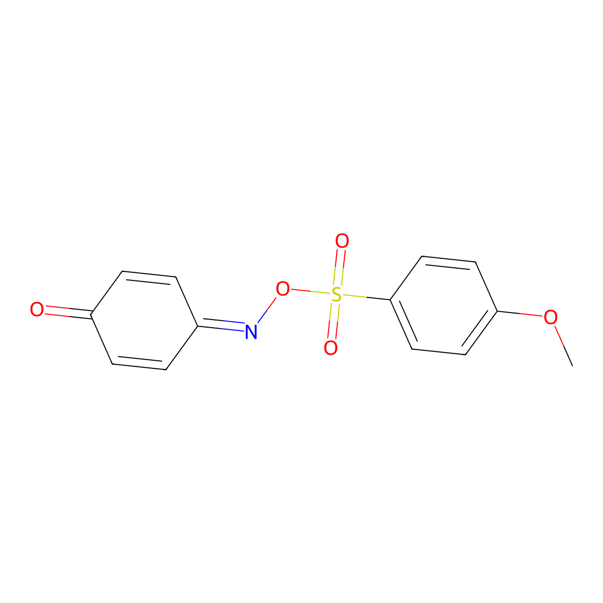 4-((((4-Methoxyphenyl)sulfonyl)oxy)imino)cyclohexa-2,5-dienone molecular structure, CAS 7204-20-8