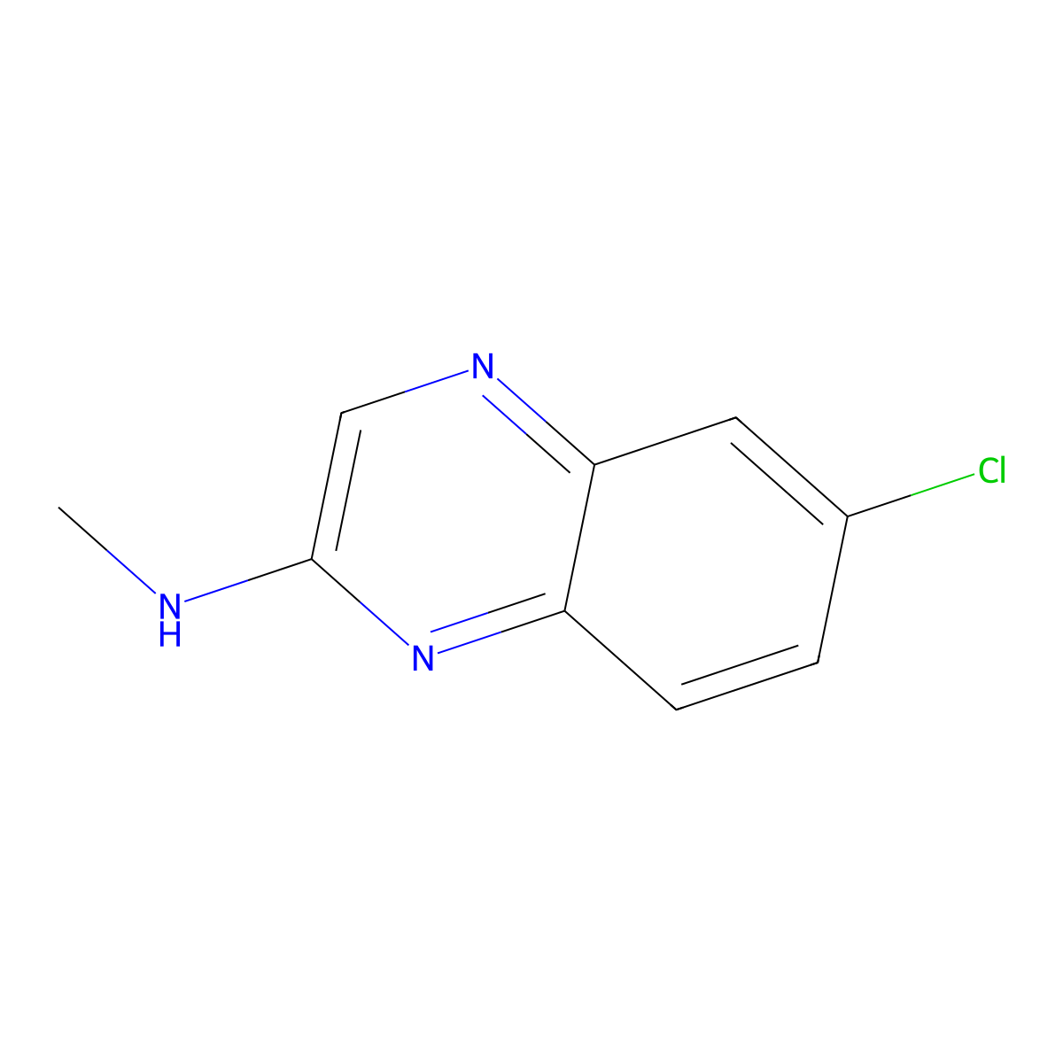 6-chloro-N-methylquinoxalin-2-amine molecular structure, CAS 72045-52-4